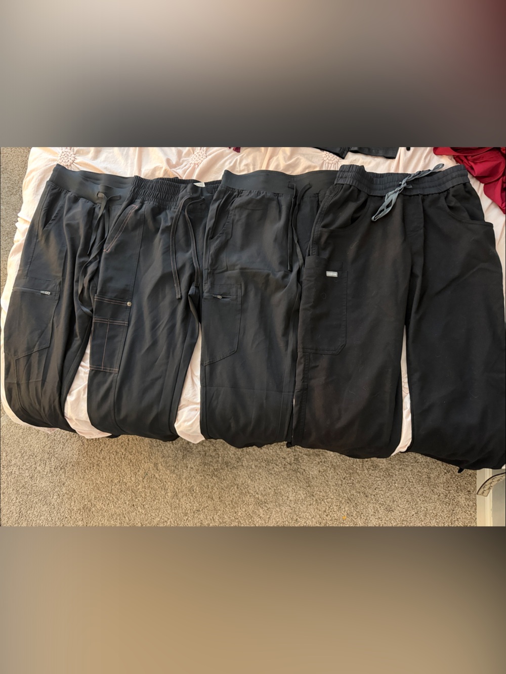 Black scrub bottoms size small (4 pairs)
